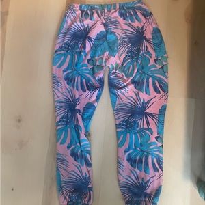 Spiritual Gangster Perfect Terry Palm Tropical Sweatpants - M medium